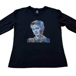 FRIDA KAHLO L/S Tee PTP 20 1/2 inches length 25 1/2 inches